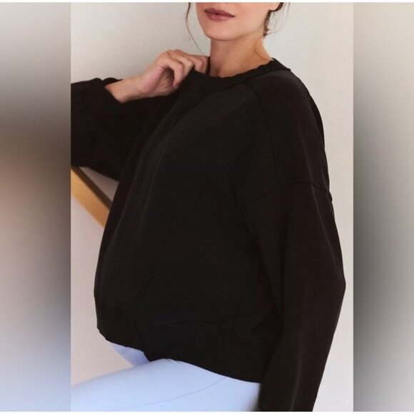 NWT Free People Movement x Hatch Intercept Pullover Small Black Top Sweatshirt - Picture 5 of 13